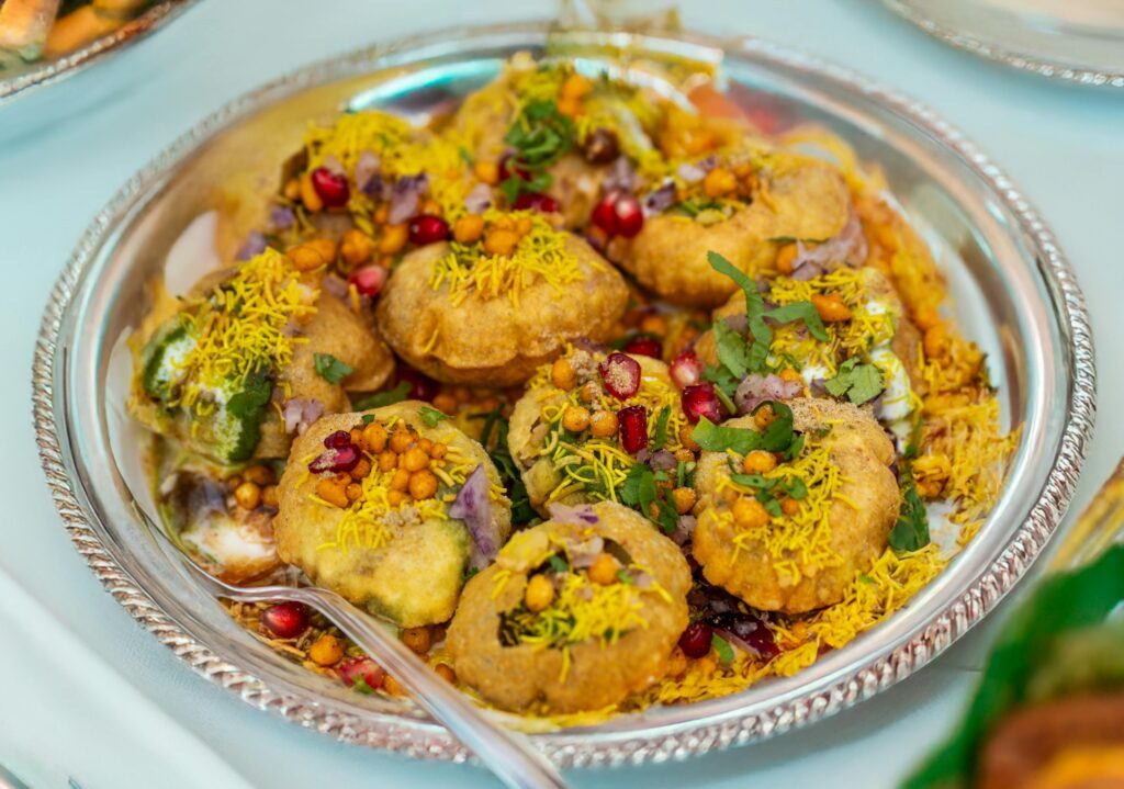 Vijaynagar Food Street is complete without diving into a plate of Masala Puri.